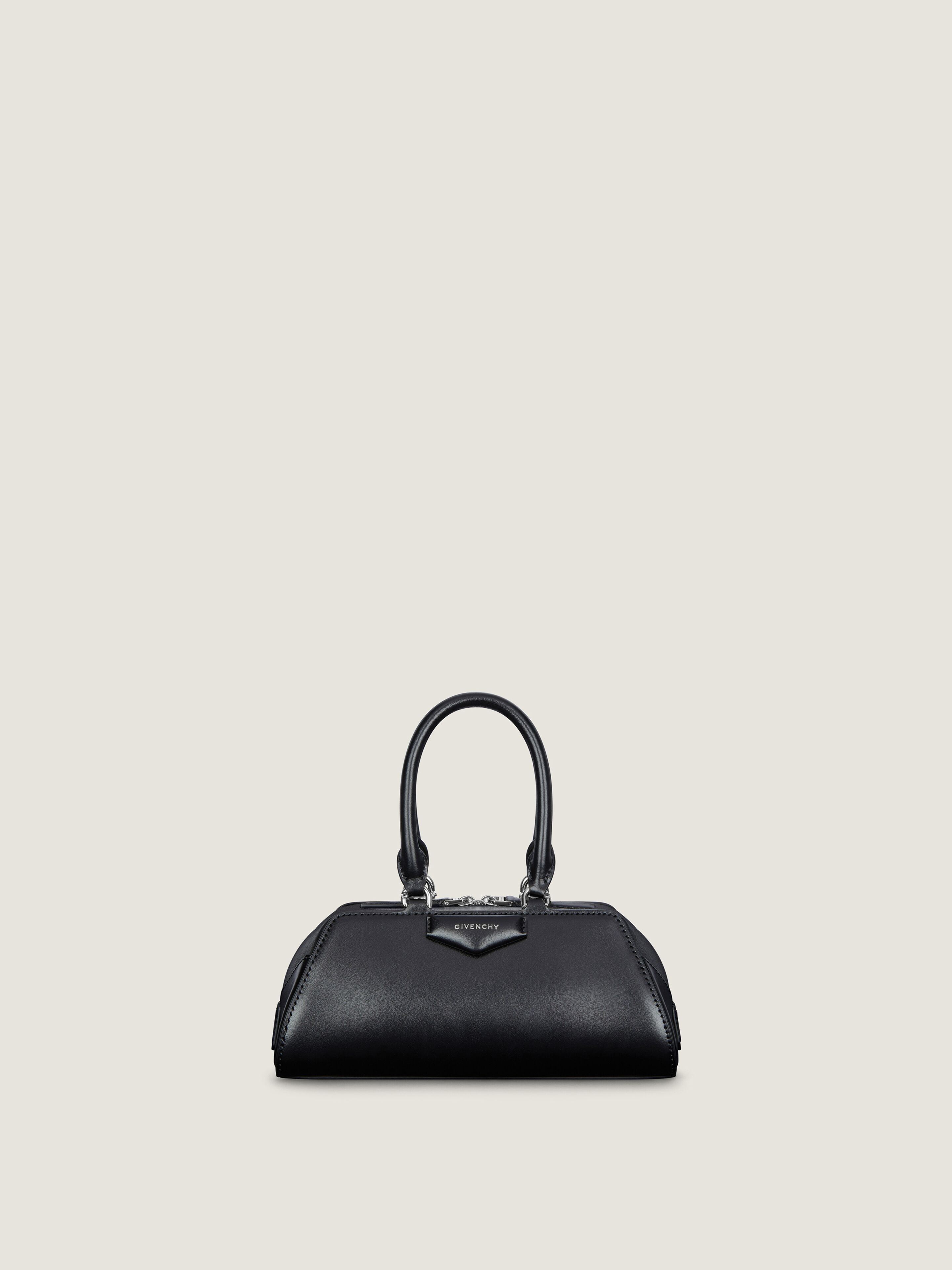 Mini Antigona East-West bag in Box leather